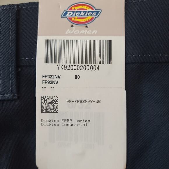 NWT Dickies navy blue FP92 Industrial flat front work pants - 8 / 32 - Picture 6 of 6